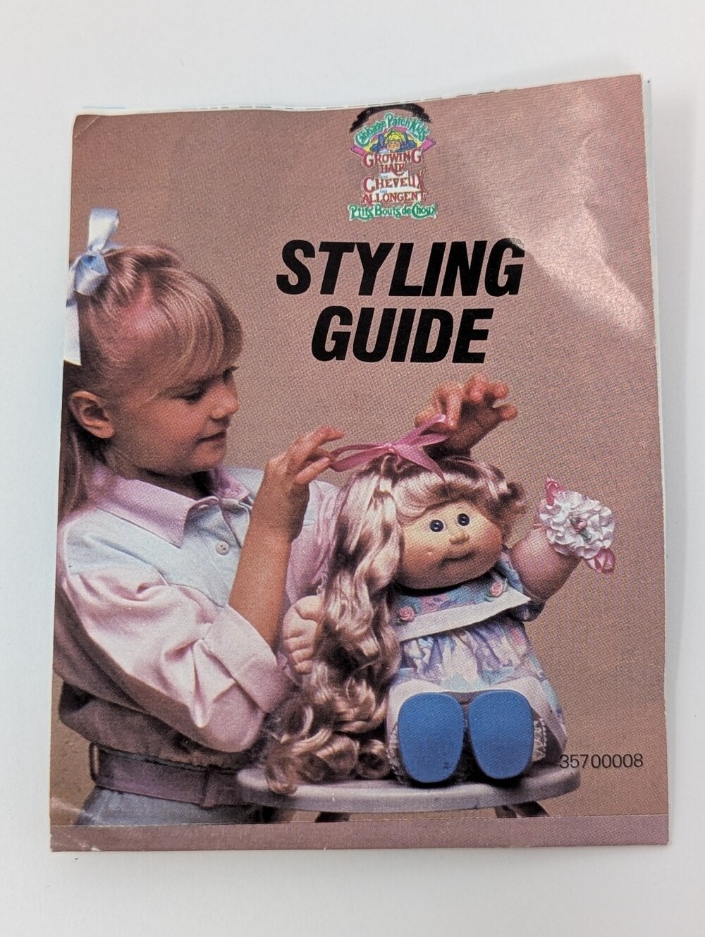 Cabbage Patch Doll Growing Hair Booklet Styling Guide